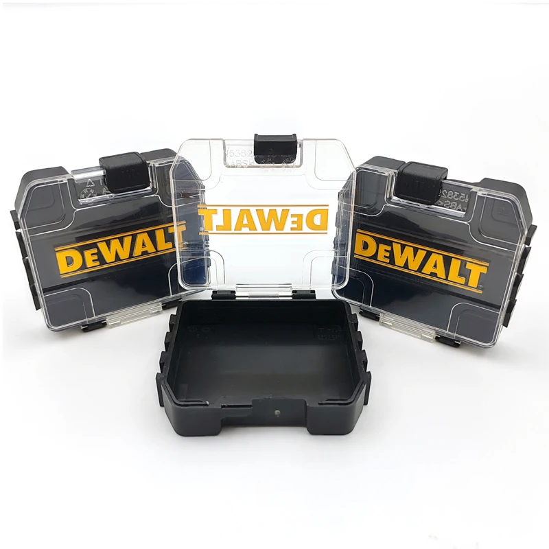 DEWALT TSTAK Mini Tough Case Black Small Stackable Removable Tool Box Storage Drill Bits Tool Accessories Box 2-PCS