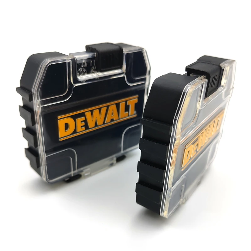 DEWALT TSTAK Mini Tough Case Black Small Stackable Removable Tool Box Storage Drill Bits Tool Accessories Box 2-PCS