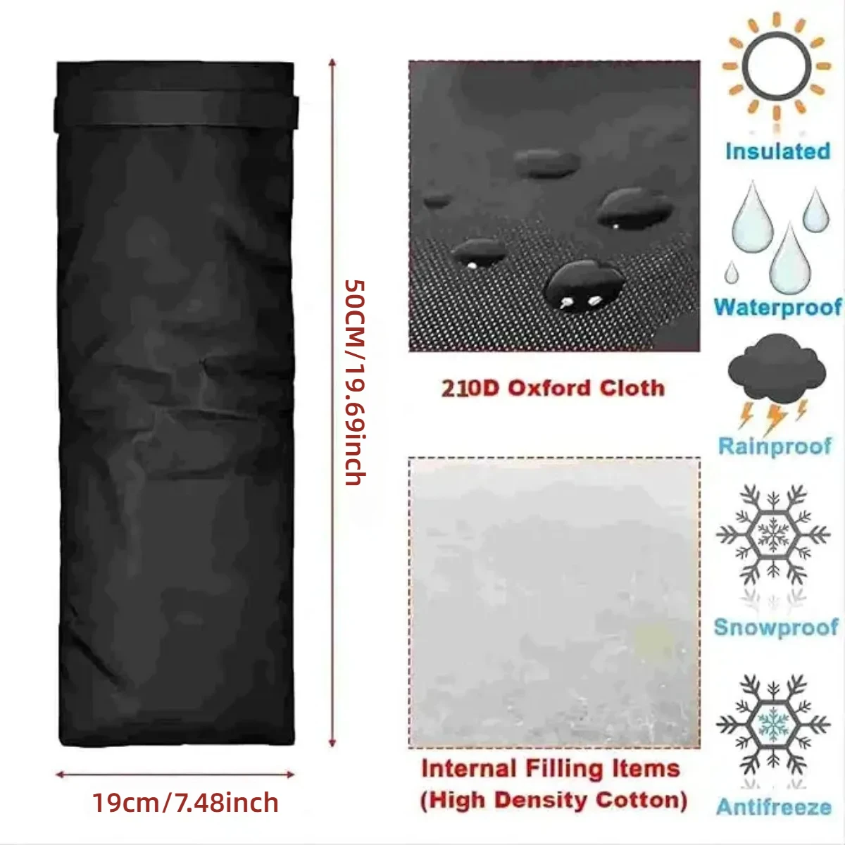 Faucet Cover Winter Outdoor Faucet Covers Protection Anti-Freeze Insulation Sleeve Outdoor Frost Protective Cover