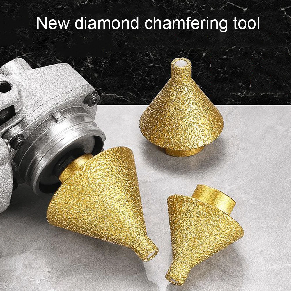 1PC Diamond Chamfering Machine M10/M14 Handle Multifunctional Stone Hole Drilling Polishing And Trimming Drill Bit