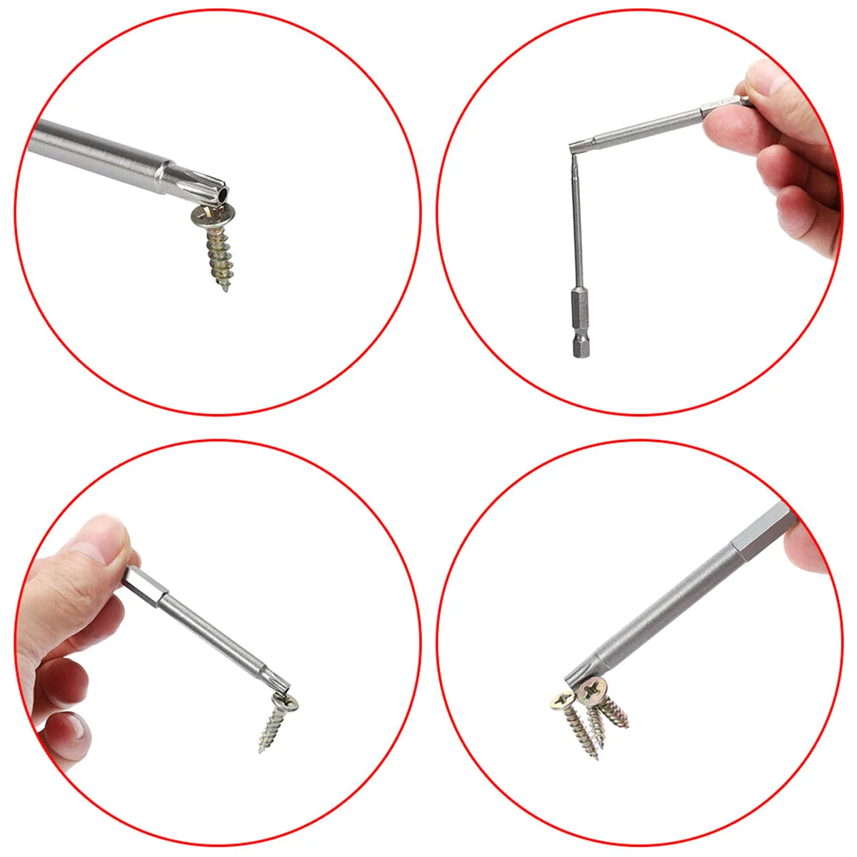 11Pcs Torx Screwdriver Bit Set 1/4 Inch Professional Magnetic Star S2 Steel Hex Shank Tough Torx Star Hex Security Security Set