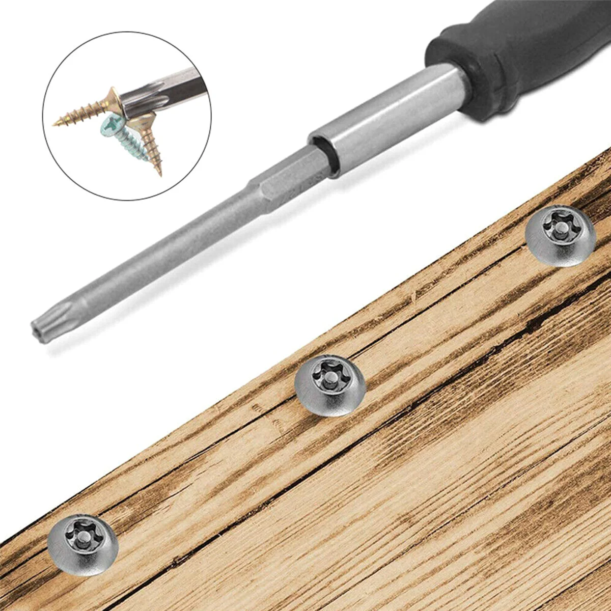 11Pcs Torx Screwdriver Bit Set 1/4 Inch Professional Magnetic Star S2 Steel Hex Shank Tough Torx Star Hex Security Security Set