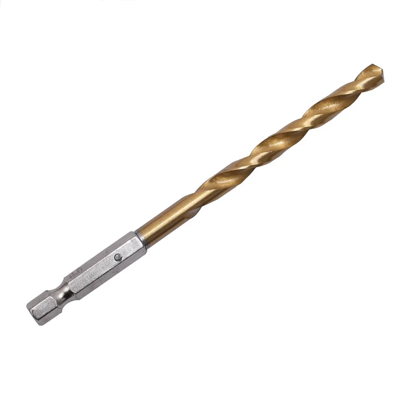 3/5/13Pcs HSS High Speed Steel Titanium Coated Drill Bit Set 1/4 Hex Shank 1.5mm-6.5mm Hexagonal Handle Twist Drill