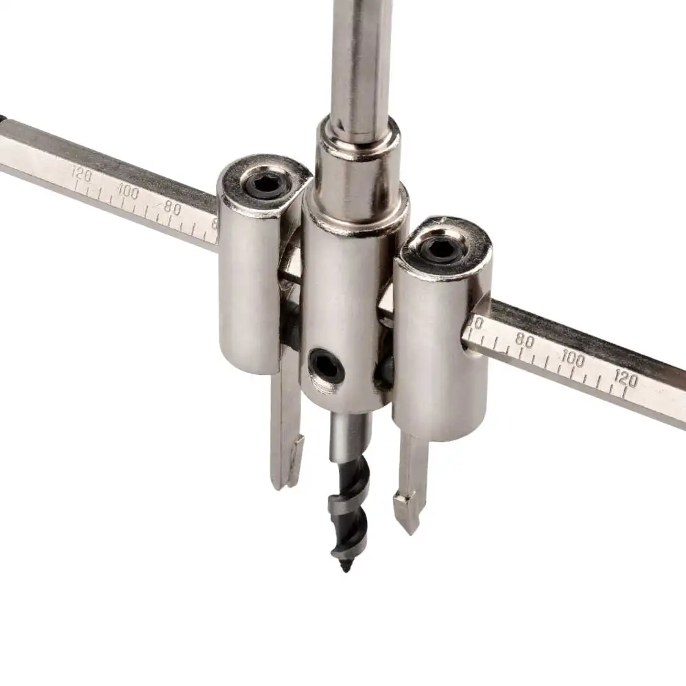 Nickel Plated Aircraft Hole Opener 120/200/300mm Household DIY Adjustable Integrated Ceiling Woodworking Hole Expanding Drill