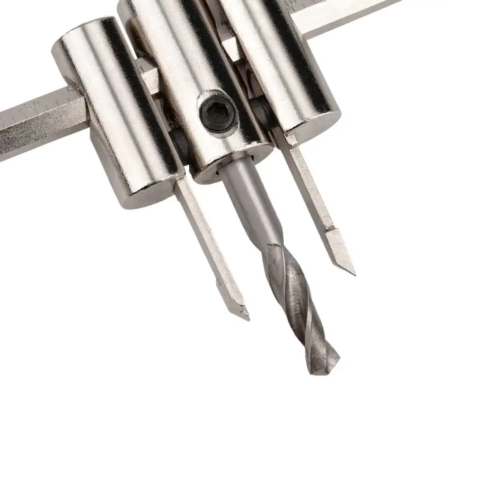Nickel Plated Aircraft Hole Opener 120/200/300mm Household DIY Adjustable Integrated Ceiling Woodworking Hole Expanding Drill