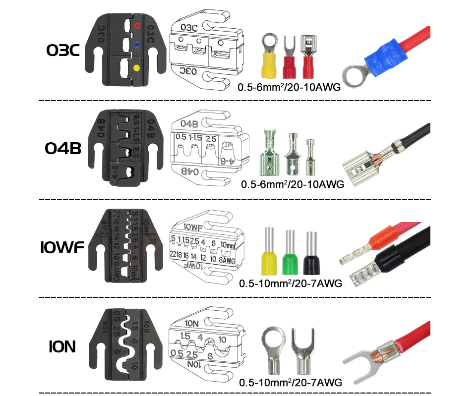 1pcs Crimping Pliers Jaw YF Pliers 9 Inches For Spring Insert, Pre-Insulated, Waterproof, Tube Type, Coaxial Cable Termination