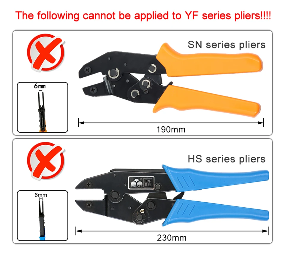 1pcs Crimping Pliers Jaw YF Pliers 9 Inches For Spring Insert, Pre-Insulated, Waterproof, Tube Type, Coaxial Cable Termination
