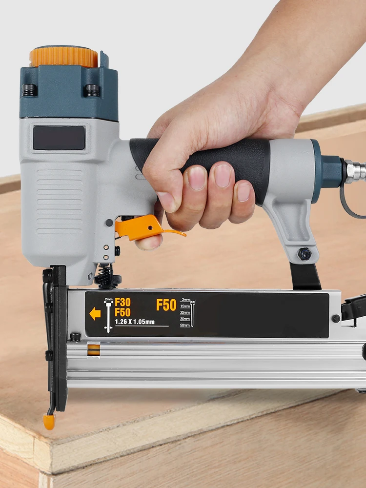 Air Nailer Carpenter Pneumatic Nail Tool T50 F50 440K 16Ga/18Ga Air Brads Nailer Nail Depth Adjustment Ergonomic and Lightweight