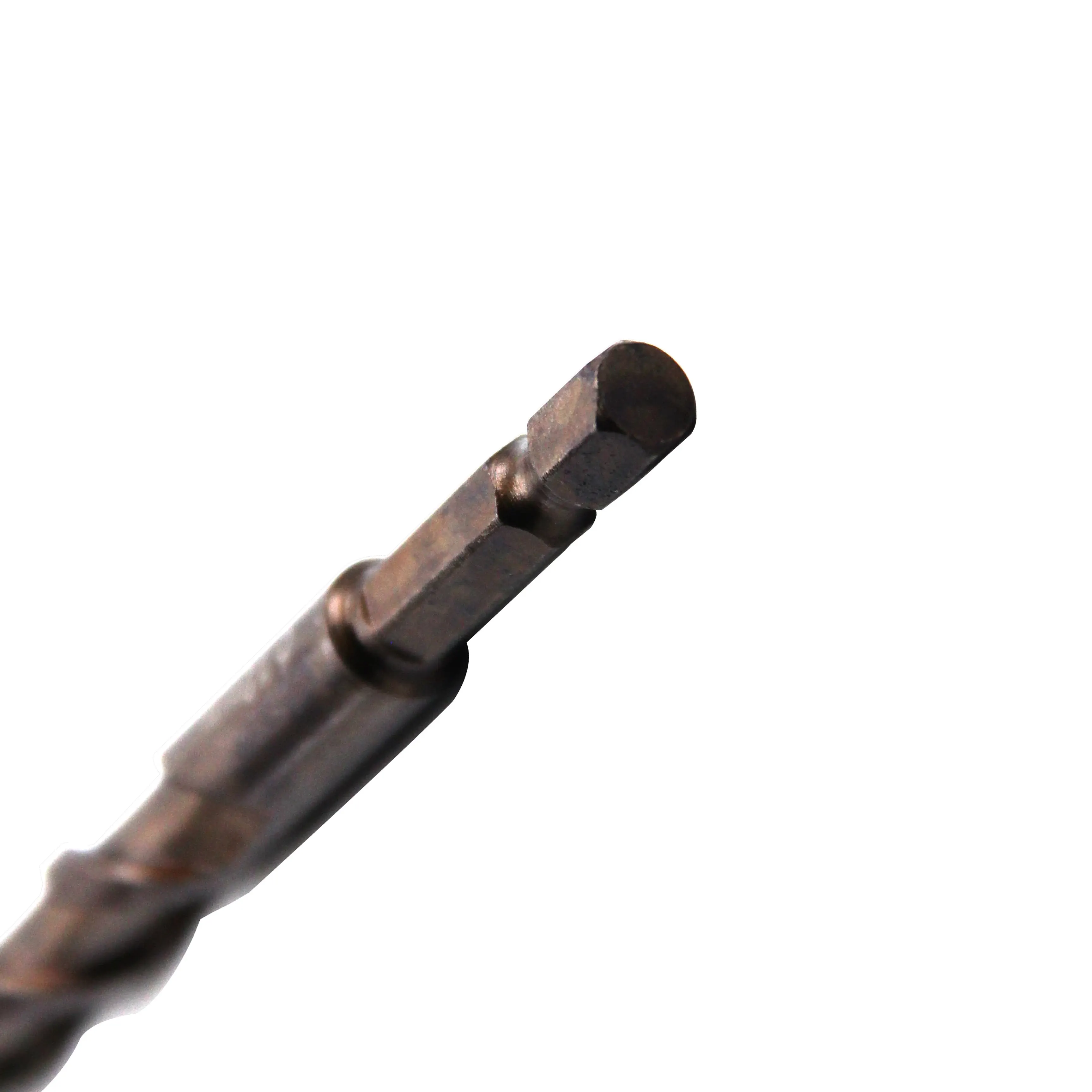 Hexagonal Handle Cross Glass Drill Bit for Ceramic Tile Drilling Baking Yellow Spiral Ceramic Wall Drilling Overlord Diamond Too