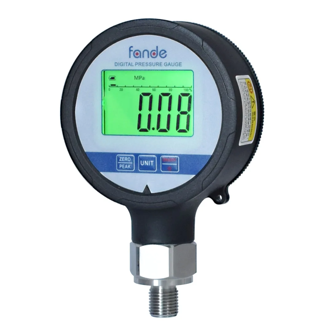 Fandesensor New Pressure Gauge for Hydraulic Water Air Oxygen Accuracy 1%FS Waterproof IP65 Diameter 80mm
