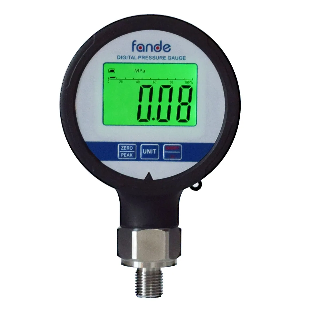 Fandesensor New Pressure Gauge for Hydraulic Water Air Oxygen Accuracy 1%FS Waterproof IP65 Diameter 80mm