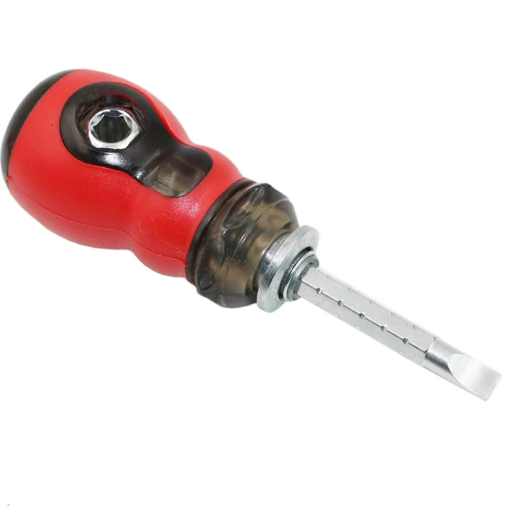 Short Handle Magnetic Screwdriver Chrome Vanadium Steel Mini Dual Purpose Scalable Screwdrivers For Household Repairs