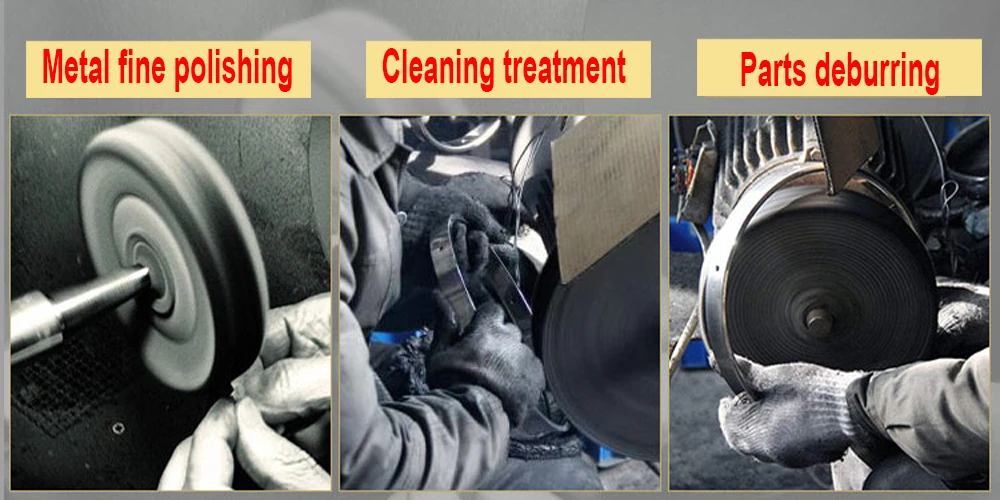 100/125/150/200/250/300mm Non-Woven Polishing Wheel Nylon Flap Brush  Wheel Metal Cleaning Rust Removal Grinding Sbrasive Tool