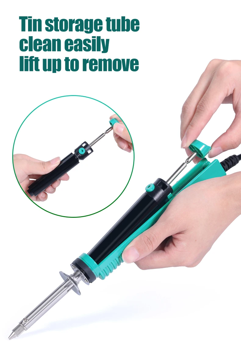 YIHUA 929D-V Tin Sucker Electric Desoldering Iron Solder Sucker Desoldering Pump With Desoldering Nozzles Through-Hole Desolder