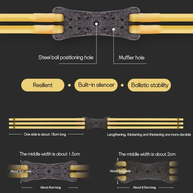 Slingshot Shooting Tubular Rubber Bands High Power Slingshot Hunting Card Ball Rubber Band Accessories Highly Elasticity