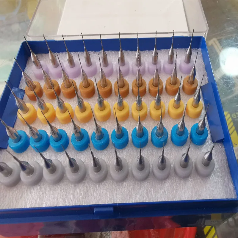 10pcs/50pcs 0.1mm to 3.175mm PCB Mini Drill Bit Tungsten Steel Carbide for Print Circuit Board CNC Drill Bits Machine