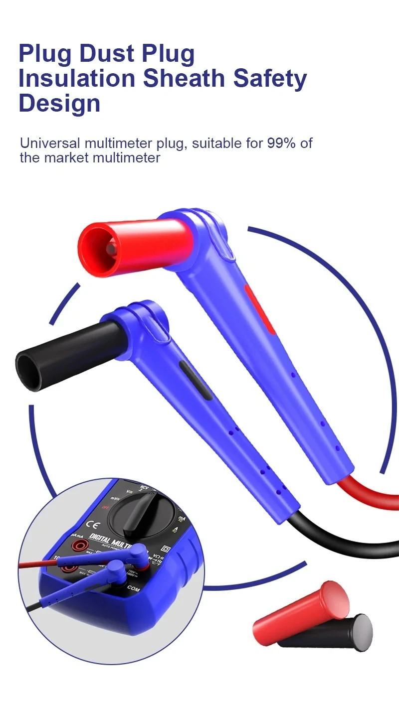 MECHANIC RP4 Multimeter Pen 1000V 20A Stainless Steel Digital Multimeter Ultra Fine Point Needle Soft Test Probe P40