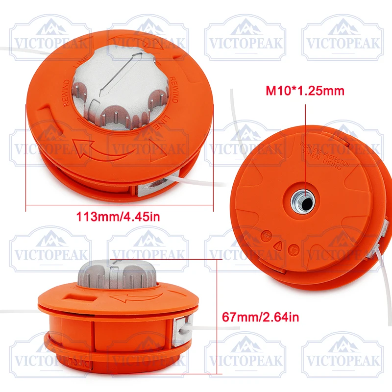 Aluminium Cover Automatic Trimmer Head Durable Metal Grass Trimmer Head for Brush Cutter Garden Power Tool Accessories