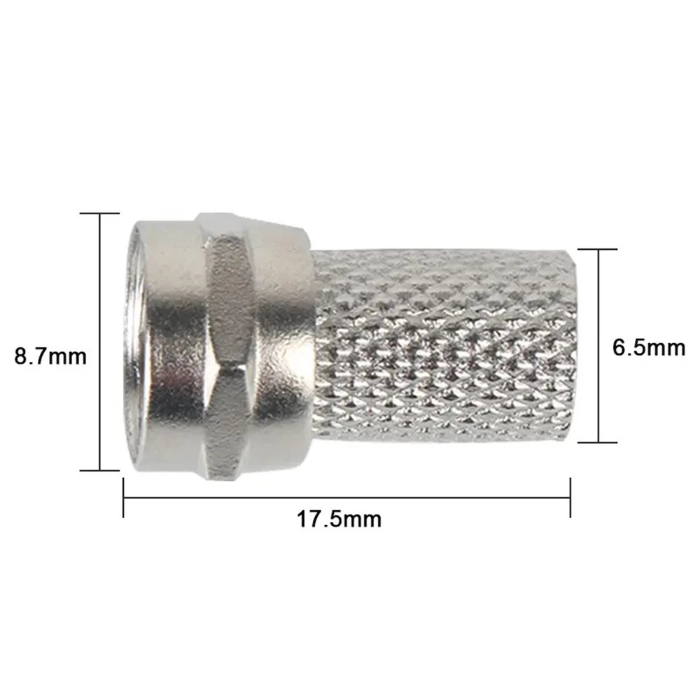 50PCS/Set High Quality RG6 F Type Coaxial RF/AV Signal Cable Connector Terminals Plugs