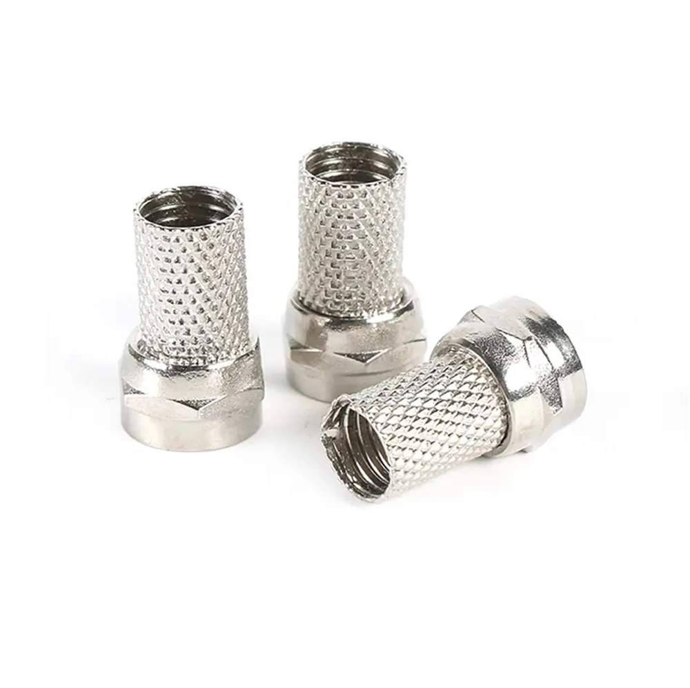 50PCS/Set High Quality RG6 F Type Coaxial RF/AV Signal Cable Connector Terminals Plugs