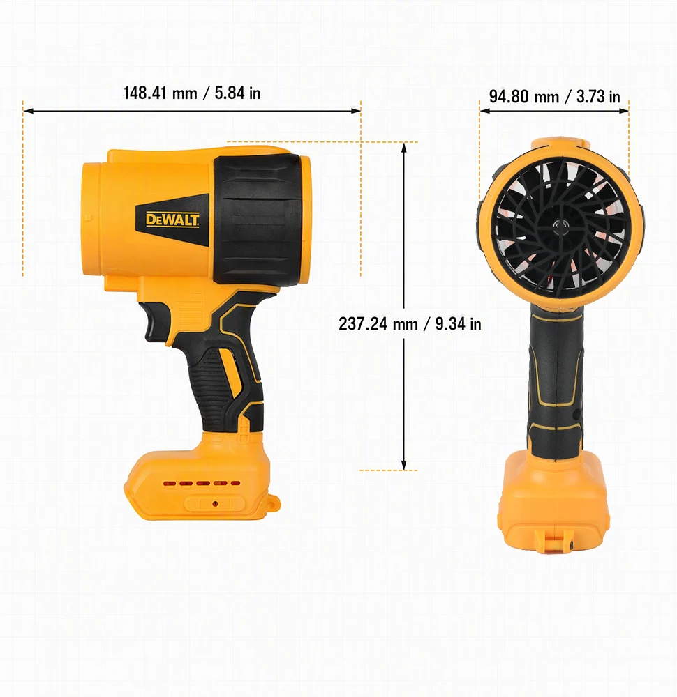 NEW DEWALT 30000RPM Cordless Air Blower 20V Handheld Turbo Violent Fan Dryer Rechargeable Dust Blowing Tool, Tool Only.D317-2
