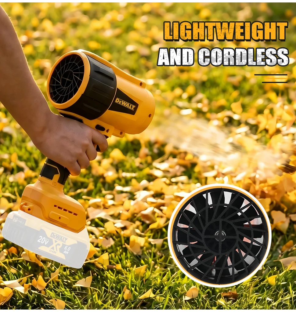 NEW DEWALT 30000RPM Cordless Air Blower 20V Handheld Turbo Violent Fan Dryer Rechargeable Dust Blowing Tool, Tool Only.D317-2