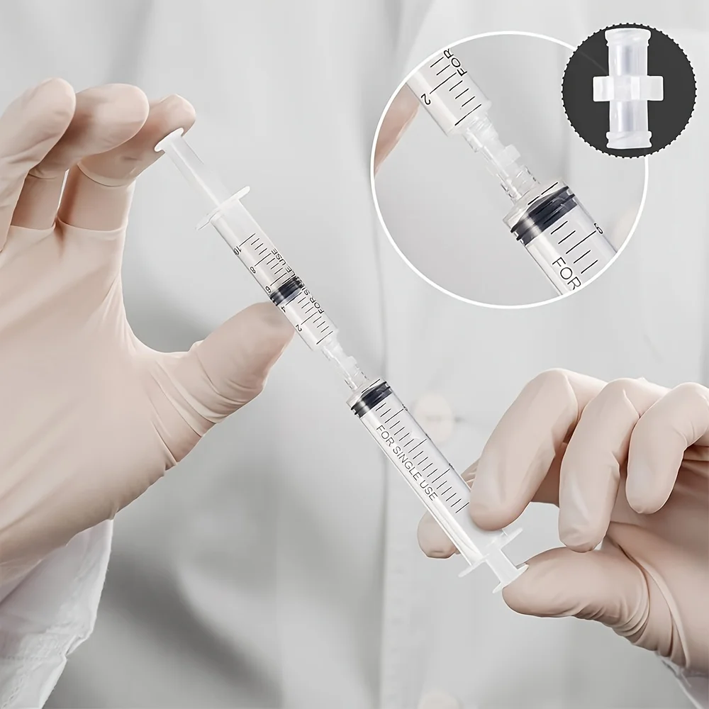30 Luer Lock Connectors, Luer Lock Adapters, for Liquid Transfer, Laboratory Syringe to Injection Bottle Liquid Transfer