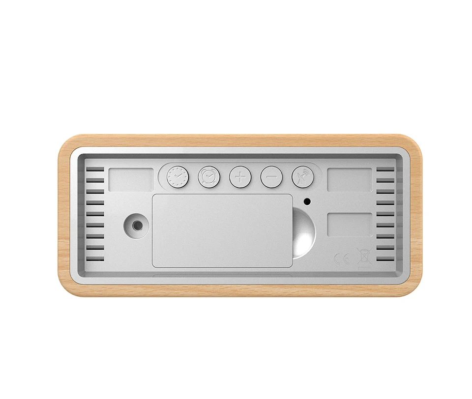 Wireless Weather Station Wooden Alarm Clock Digital Thermometer Humidity Temperature Wireless Sensor Home TimeWatch Desktop