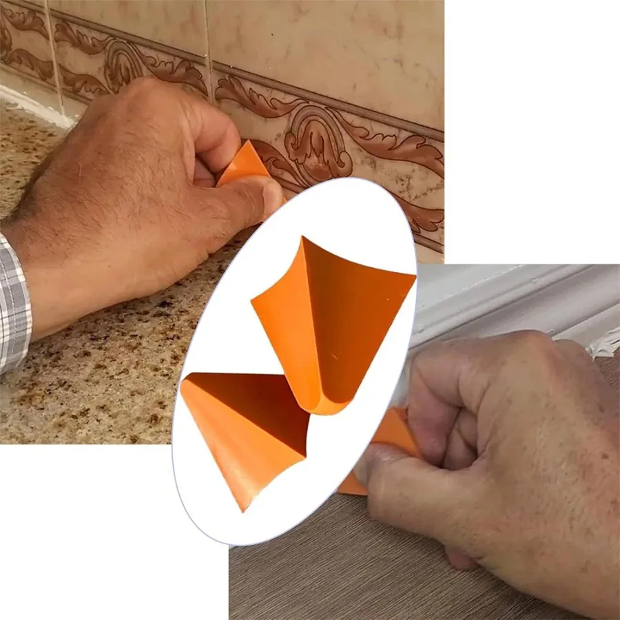 2Pcs Silicone Grout Finishing Tools, Caulking Seam Sealant Applicator for Tile Joints, Floor Grouting and Home Decoration