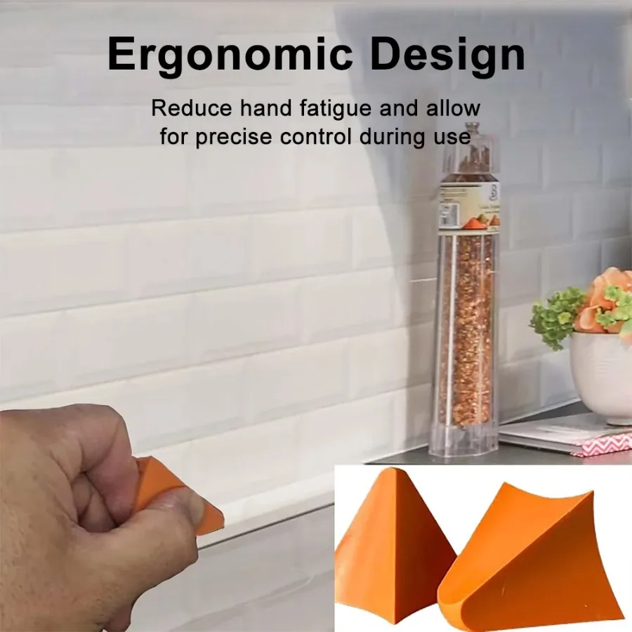 2Pcs Silicone Grout Finishing Tools, Caulking Seam Sealant Applicator for Tile Joints, Floor Grouting and Home Decoration