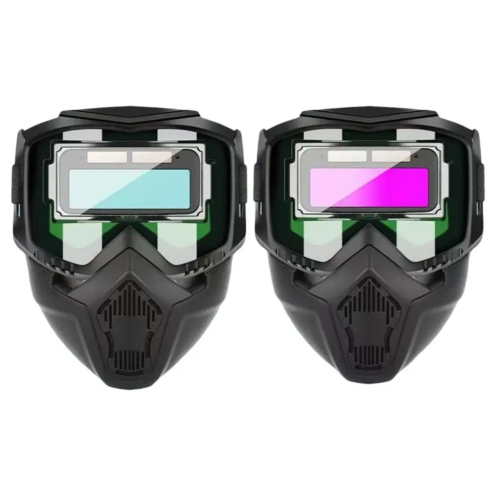 Automatic light-changing welding helmet Auto Darkening Welding Glasses Work Protective Equipment Adjustable Band Split Type Brea
