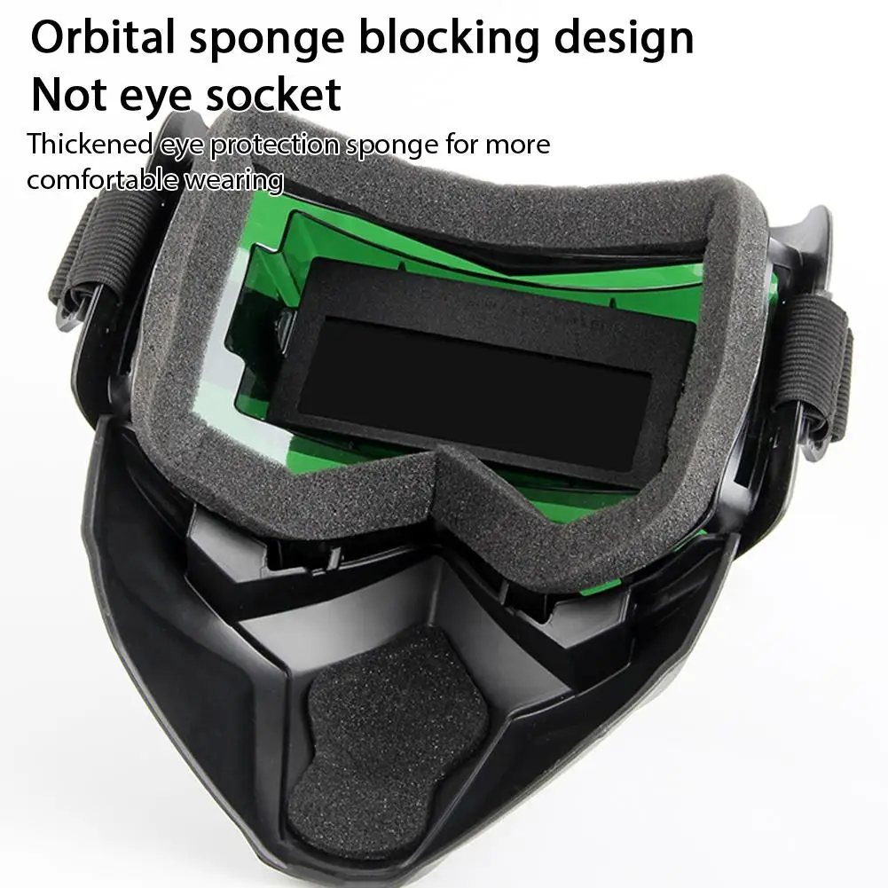 Automatic light-changing welding helmet Auto Darkening Welding Glasses Work Protective Equipment Adjustable Band Split Type Brea