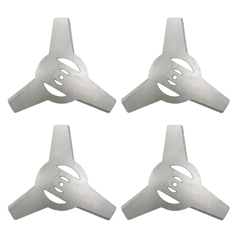Garden Power Tool Accessories 4Pieces 5mm Metallic Blade 3Teeth for Electrical Grass Trimmer Brush Cutter