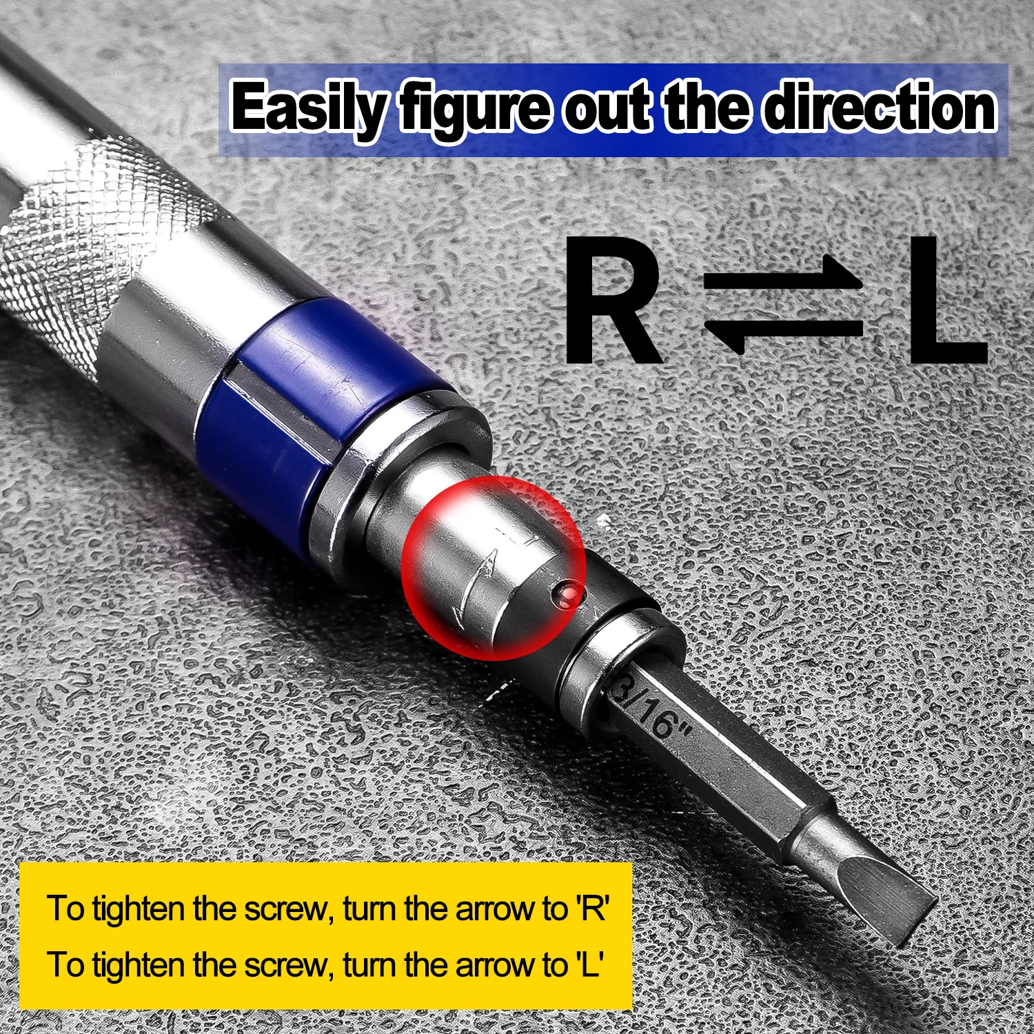 6in1 Screwdriver Set 1/4-inch Impact Drive Rusted Stuck Broken Fasteners Remover with Complete Specifications
