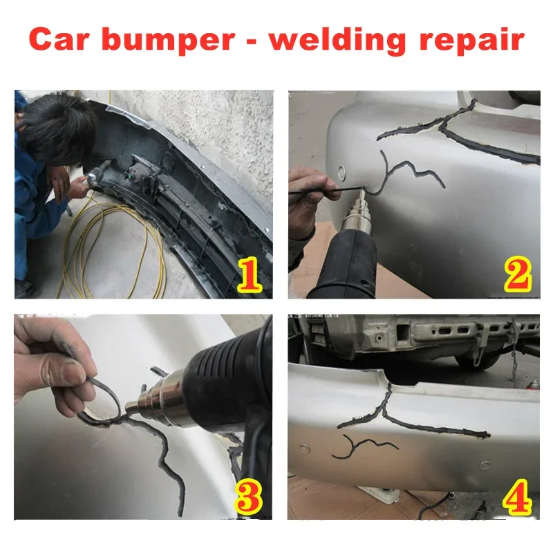5M Welding Rods Black White PP/ABS/PVC/PE Welding Sticks Plastic Welder Gun Car Bumper Repair Welding Supplies 5x2.5mm