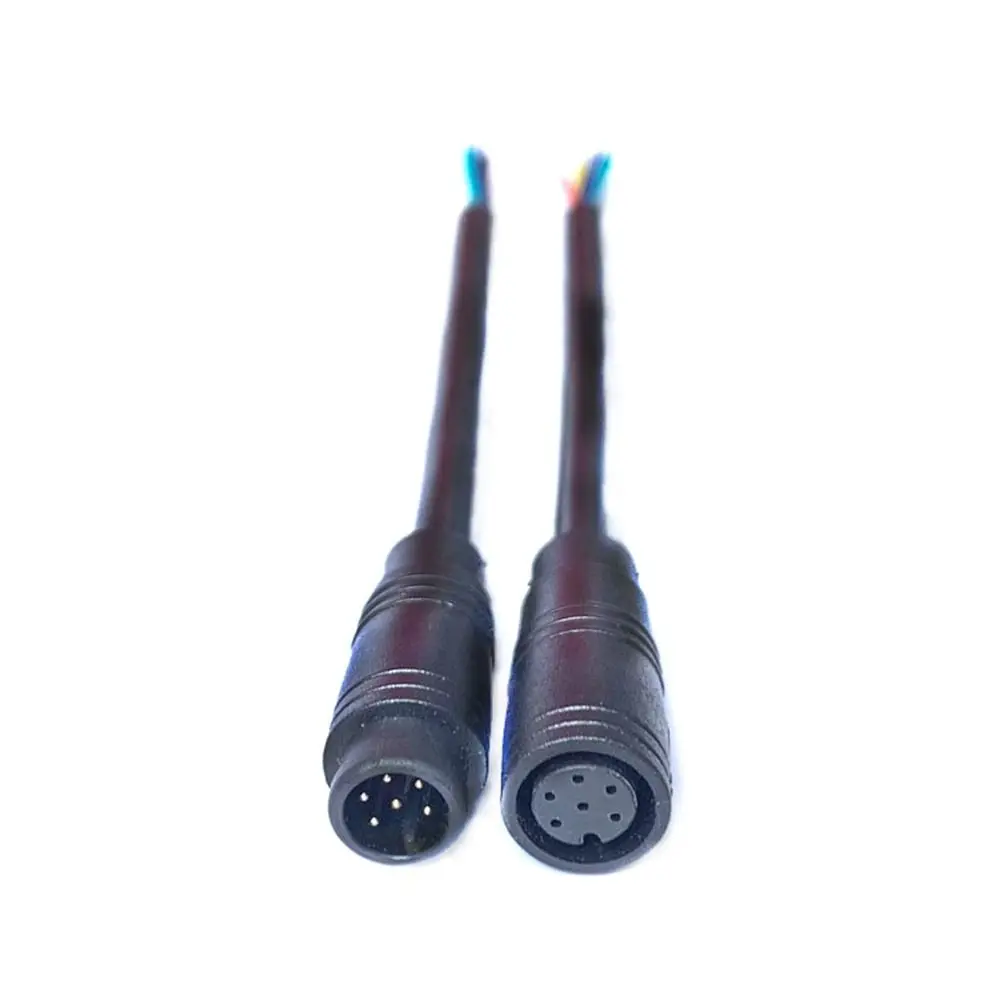 LED Power Signal Line 2/3/4/5/6Pin M8 Signal Connector Cable Male Female Waterproof Connector Outdoor Ebike Plug Wire Cable