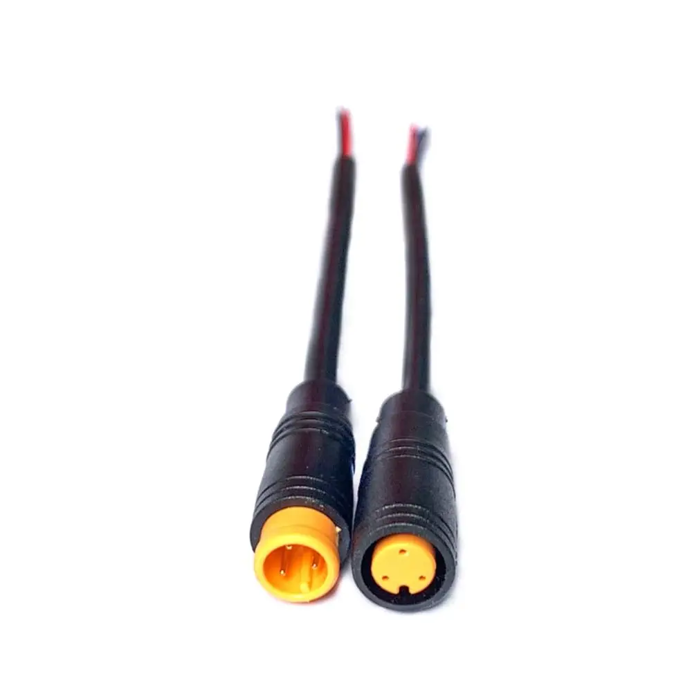 LED Power Signal Line 2/3/4/5/6Pin M8 Signal Connector Cable Male Female Waterproof Connector Outdoor Ebike Plug Wire Cable