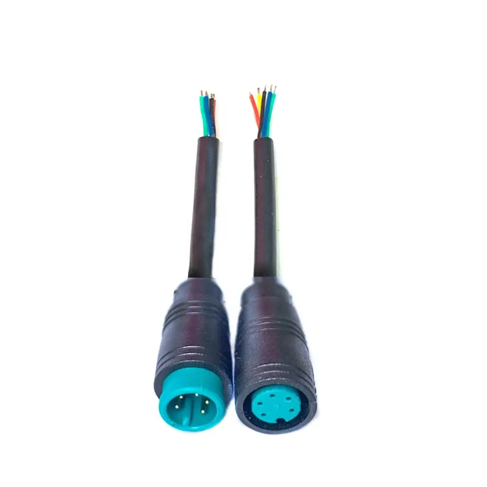 LED Power Signal Line 2/3/4/5/6Pin M8 Signal Connector Cable Male Female Waterproof Connector Outdoor Ebike Plug Wire Cable