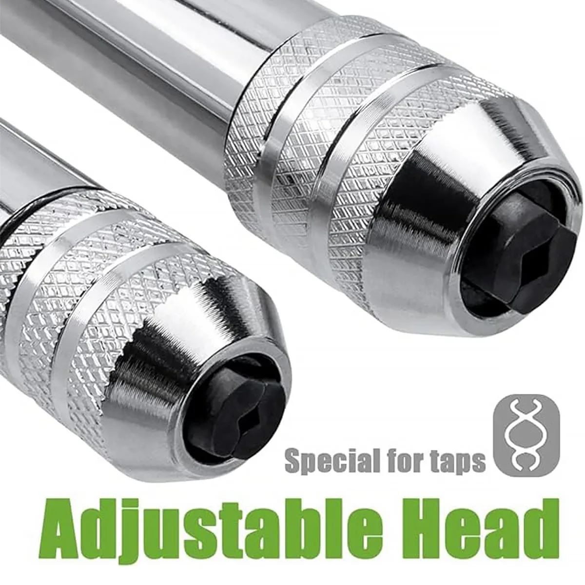 Ratchet T Handle Tap Wrench Machine Screw Thread Milling T-shape Taps Both Way Hand Tap Set Adjustable Manual Tapping for Home U