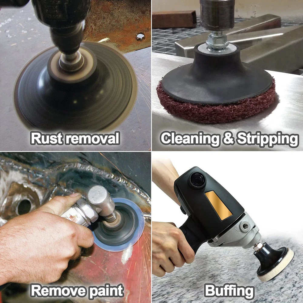 SIFANG 1/2/3 Inch Roll Lock Sanding Discs Holder, Backing Pad, Quick Change Adapter, 2PCs, 1/4 in Shanks
