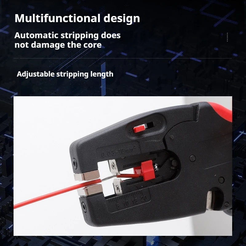 2 IN 1 Automatic Wire Stripper 0.03-10mm2 Electrician Wire Tool Cable Wire Stripper Cutter Multifunctional Cable Cutting Pliers