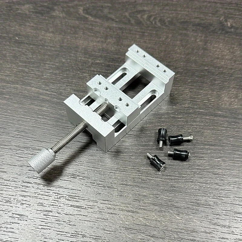 1Pc Mini Drill Press Vise with Rubber Soft Jaws, 0-47mm Clamping Range Mini Vice Clamp for Crafts, Modeling & Repairs