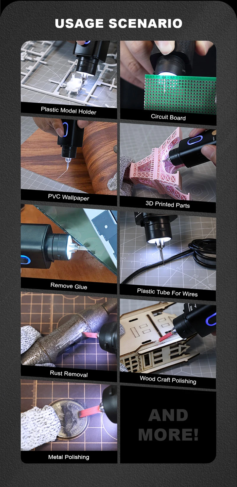 Jakemy JM-Y10 PRO Ultrasonic Cutting Knife OLED Screen Overheat Protection DIY Electric Cutting Carving Grinding Tool