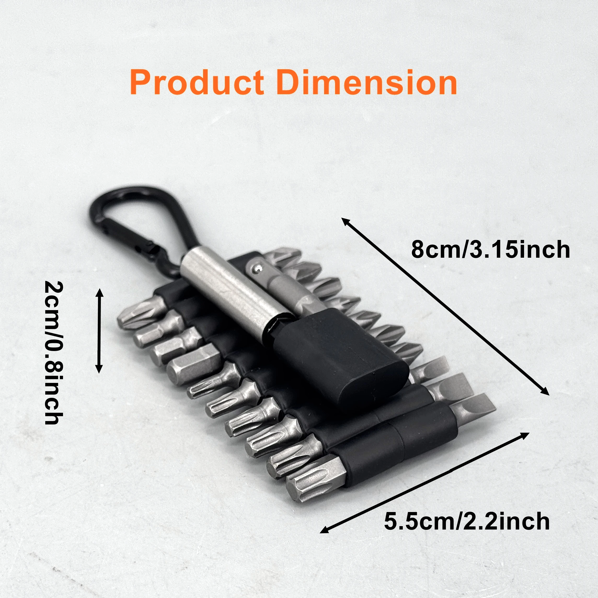 22-Piece Multi-impact Magnetic Screwdriver Bits Set CRV Insert Power Bits with Organizer Sleeve, Storage Strip for Home Repair