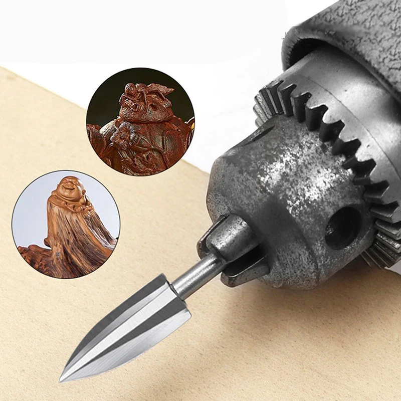 5Pcs wood carving engraving drill accessories drill bits wooden crafts grinding woodworking tools with 1/8 shank rotating tools