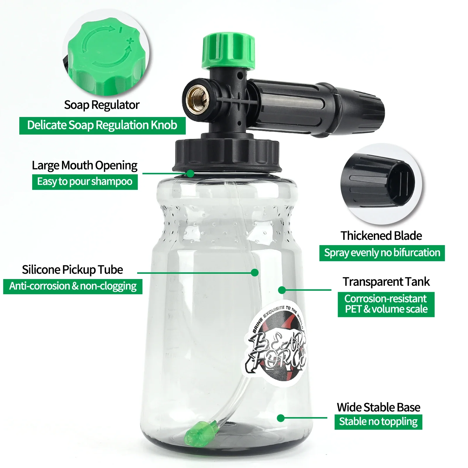 Pressure Washer Foam Lance Foam Nozzle Car Wash Foam Maker for Karcher Elitech Bort AR Bosch Michelin Pressure Washer