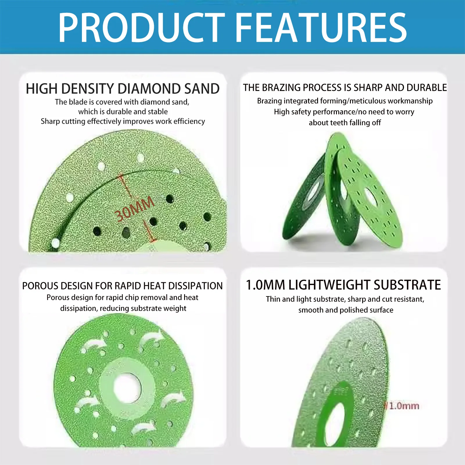 3/5Pc Tile Cutting Disc Super Thin Diamond Marble Saw Blade Special Use Porcelain Ceramic Glass Granite Jade Grinding Wheel Disc