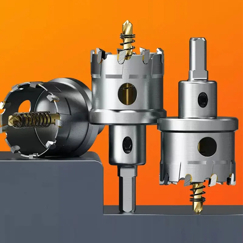 16-125mm Core Drill Bit Stainless Steel Hole Saw TCT Carbide Tip Cobalt Drill Bit Metal Cutting Drilling Power Tools