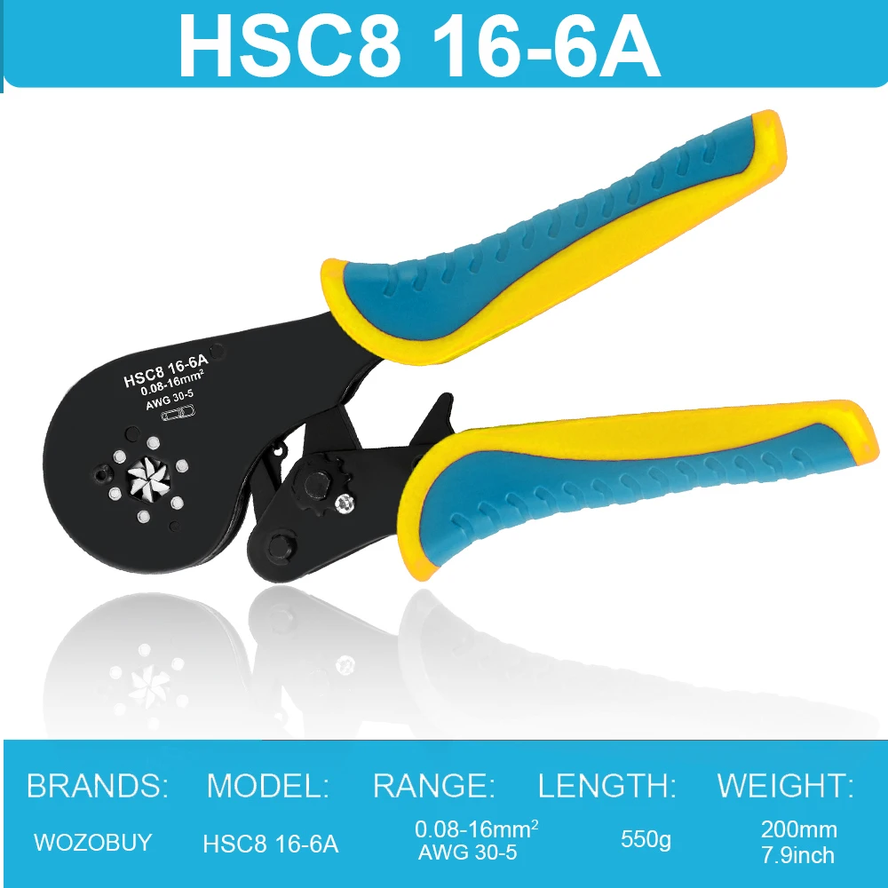 Ferrule Crimping Tool Kit, Wire Ferrule Crimper Plier Kit,Hexagonal Crimpers (0.08-16mm²/AWG28-5) for Wire Ferrules Connectors