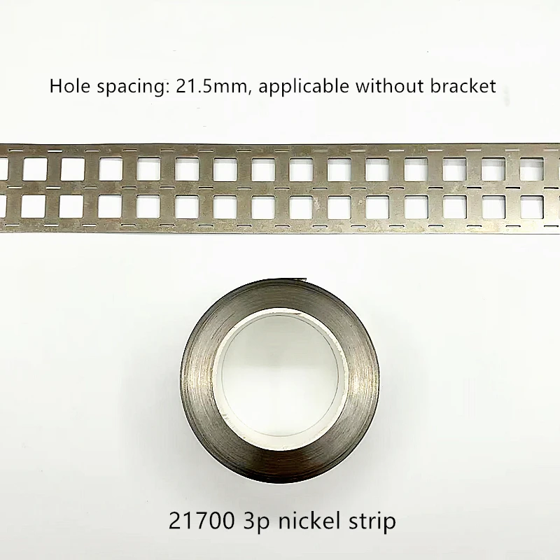 21700 Battery Hole Spacing 21.5mm Connection Plate Stamped SPCC Nickel Plating 1 Meter Parallel Without Bracket Nickel Strip